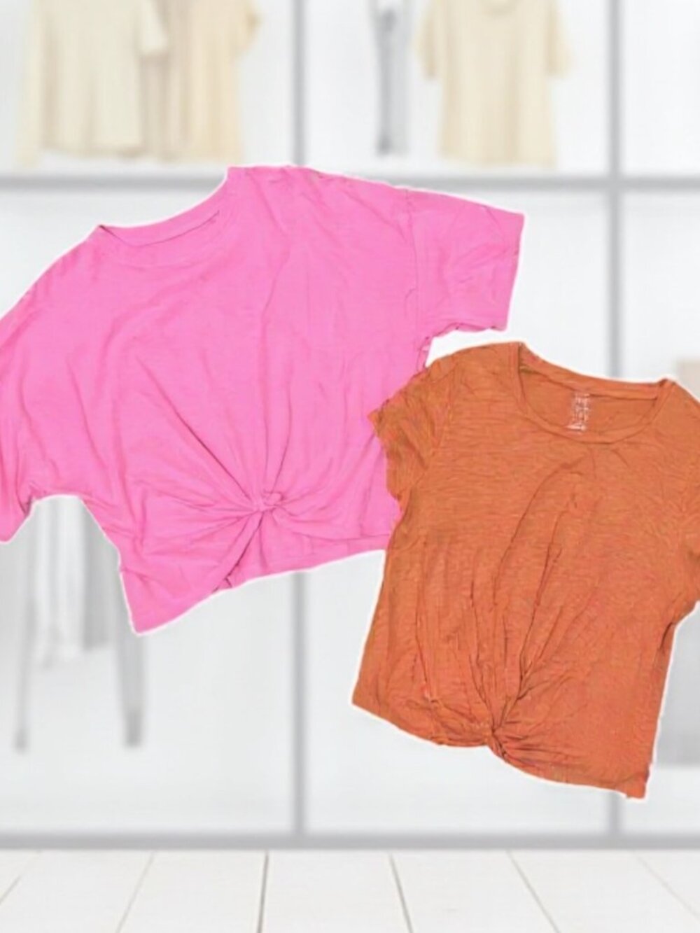 Set of 2 Women's Size Medium Tie-Front Tops: Includes SO and Aerie